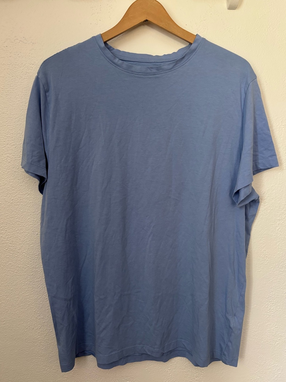 Christian Lacroix Pima Cotton T Shirt XL Dusty Blue Crewneck Luxury Basic